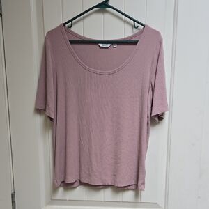 Reitmans Pink Mauve Short Sleeve Tee Shirt Top Women's Plus Size XXL